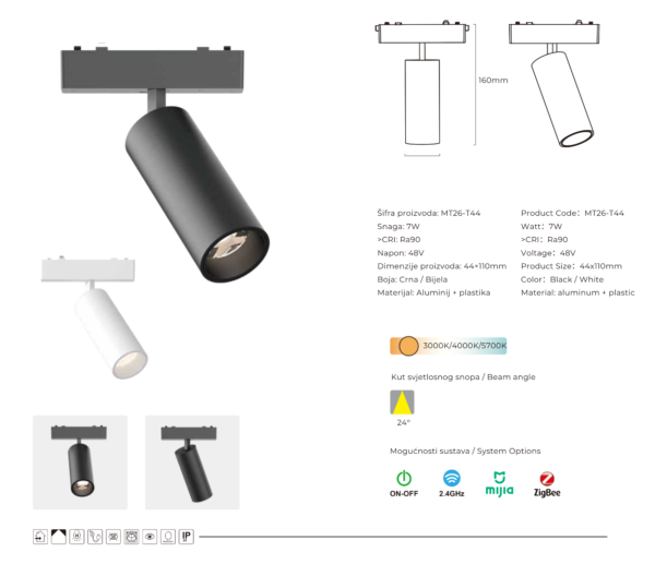 Magnetic reflektor 7W LUXO