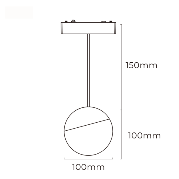 Magnetic visilica kugla 100mm 6W LUXO